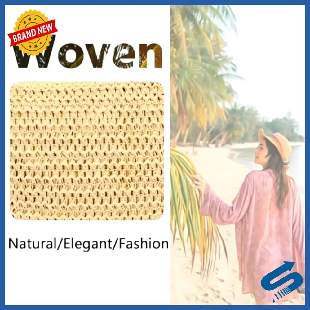 Straw Woven Hobo Crossbody Bag Adjustable Strap Summer Beach Boho Chic